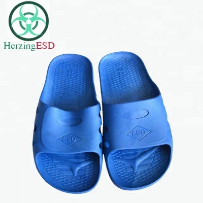 Top quality blue color antistatic slippers with spu material