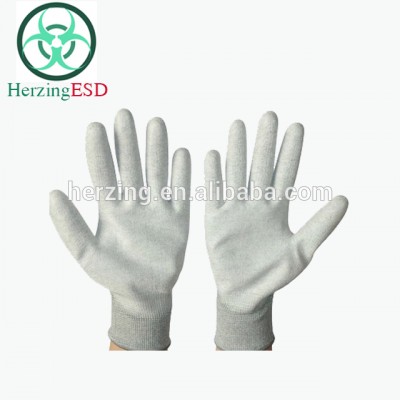 ESD Carbon Fiber PU Palm Fit Antistatic Glove