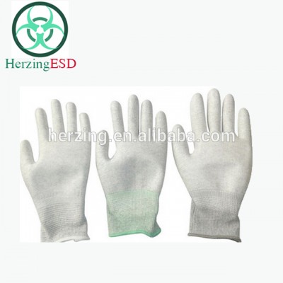 ESD PU Palm Coated Carbon Fiber Work Gloves