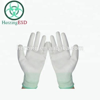 China wholesales esd nylon fingertip coated gloves